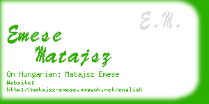 emese matajsz business card